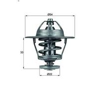Termostato, liquido di raffreddamento MAHLE TX 53 85D per 323 S V (BA) 1.7 1994-