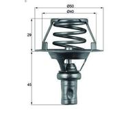 Termostato, liquido di raffreddamento MAHLE TX 66 91D 19 I (B/C53_) 1.4 1988-