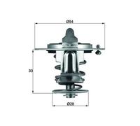 Termostato, liquido di raffreddamento MAHLE TX 72 82 ROVER MONTEGO 2 1988-1995