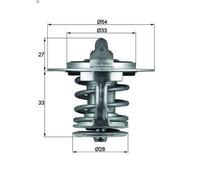 Termostato, liquido di raffreddamento MAHLE TX 84 77