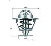Termostato, liquido di raffreddamento MAHLE TX 86 76D