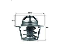 Termostato, liquido di raffreddamento MAHLE TX 91 89D DODGE AVENGER 2 2007-2011