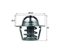 Termostato, liquido di raffreddamento MAHLE TX 91 89D per AVENGER 2 2007-