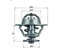 Termostato, liquido di raffreddamento MAHLE TX 93 79D