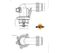 Termostato, liquido di raffreddamento NRF 725001 BMW 3 (E46) 1.6 2000-2005