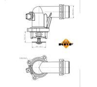 Termostato, liquido di raffreddamento NRF 725001 per BMW 3 (E46) 1.6 2000-2005