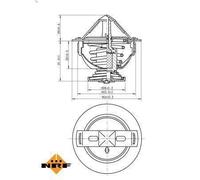 Termostato, liquido di raffreddamento NRF 725060 HYUNDAI i30 (FD) 2 2007-2011