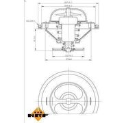 Termostato, liquido di raffreddamento NRF 725071 BMW 5 (E34) 2 1990-1995