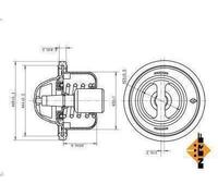Termostato, liquido di raffreddamento NRF 725076 per A4 B6 (8E2) 2 2000-2004