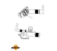 Termostato, liquido di raffreddamento NRF 725082 per KANGOO (KC0/1_) 1.9 1997-
