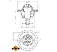 Termostato, liquido di raffreddamento NRF 725126 BOXER Furgone 2.2 2006-2016