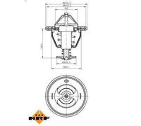 Termostato, liquido di raffreddamento NRF 725174 SAAB 9000 2 1992-1998