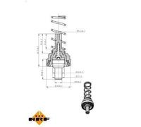 Termostato, liquido di raffreddamento NRF 725203 per GOLF V (1K1) 1.4 2003-2006