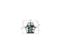 Termostato Liquido di Raffreddamento per Mazda - 121 III Rover 200 1.3 2.0 D