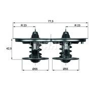 Termostato MAHLE Refrigerante Con Guarnizione 80.8°C TX 32 80D