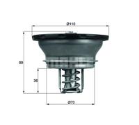 Termostato MAHLE Refrigerante Con Guarnizione 82°C THD 3 82