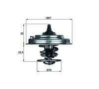 Termostato MAHLE TX 30 80D, Refrigerante Per AUDI, BMW, FORD, PORSCHE, VW