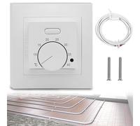 Termostato manuale per ambiente riscaldamento a pavimento, standard elettrico con sonda, 230 V, 16 A, regolatore analogico della temperatura ambiente, a incasso, termostato meccanico, riscaldamento a