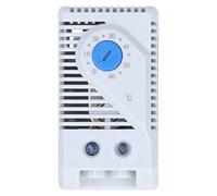 Termostato Meccanico 0-60°C, Interruttore Temperatura Bimetallico con Installazione DIN Rail 35mm, Termostato Ambiente ABS IP20 per di Riscaldamento