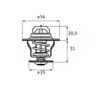 ERA 350076A Termostato motore per VW TRANSPORTER III Bus GOLF I (17) PASSAT (32)