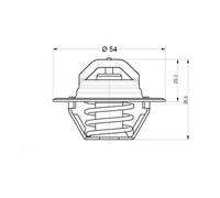 Termostato Ottone per Fiat 124 Spider 1500 SP BS 11.1969>08.1973 Motore 132AC000