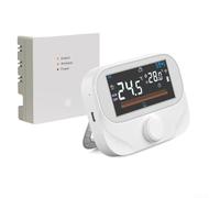Termostato per caldaia RF programmabile con WIFI wireless Tuya Smart, include controllo della temperatura rotante, visualizzazione automatica e umidità interna/indicazione meteo (WiTH3-No Wifi)