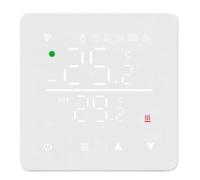 Termostato per riscaldamento a pavimento WiFi per caldaia da parete, bianco | Controlla e monitora il riscaldamento domestico da remoto da qualsiasi luogo utilizzando l'applicazione mobile compatibile.