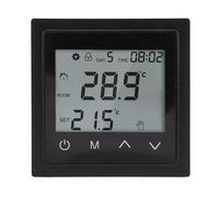 Termostato per riscaldamento domestico a schermo LED touch, 86x90mm, 16A, nero