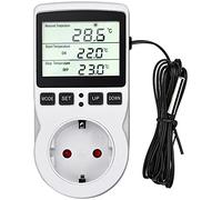 Termostato Presa Digitale, LED Regolatore di Temperatura Termostato con Sonda 220v, Termoregolatore di Raffreddamento Riscaldamento per Serra Incubatrice