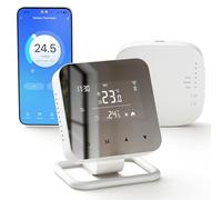 Termostato Programmabile giornaliera,a batteria digitale intelligente，cronoermostato WiFi intelligente, adatto per caldaie a gas,compatibile con Alexa e Google Assistant - controllo Tuya