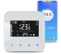 Termostato programmabile giornalmente alimentato a batteria,adatto per caldaie a gas a 2 fili dotate di sistema.compatibile con Google Assistant e Alexa. controllabile da TUYA o Smart Life.