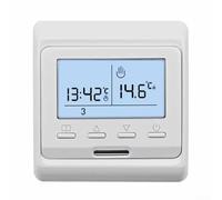 Termostato programmabile per riscaldamento a pavimento elettrico 16A con sensore esterno 300cm montaggio a parete intervallo di temperatura 0-90°C IP20 alloggiamento PC ignifugo funzione memoria 6