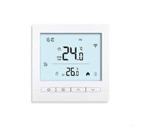 Termostato programmabile WiFi per riscaldamento dell'acqua, intelligente per controllo app tuya, 6 slot giornalieri, compatibile con voce per Alexa, display LCD, blocco bambini, bianco (riscaldamento