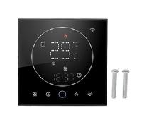 Termostato programmabile YiziseCce per casa intelligente, per riscaldamento della caldaia, display a colori touchscreen, controllo WiFi, AC 95-240 V, risparmio energetico, accesso (Nero)