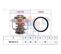 Termostato Refrigerante Facet 7.8315 Made In Italy - Oe Equivalent per Daihatsu
