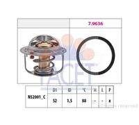 Termostato Refrigerante Facet 7.8554 Made In Italy - Oe Equivalent per Fiat