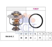 Termostato, Refrigerante - FACET 7.8650