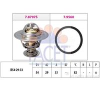 FACET Termostato refrigerante 7.8797 82 °C diametro 54/29 mm