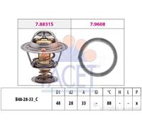 FACET Termostato refrigerante 7.8831 88 °C diametro 48/28 mm