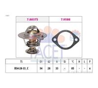 Termostato Refrigerante Facet 7.8837 Made In Italy - Oe Equivalent per Hyundai