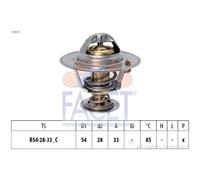 Termostato Refrigerante Facet 7.8837S Made In Italy - Oe Equivalent per Hyundai