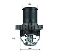 Termostato, refrigerante MAHLE TI 47 89