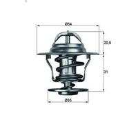 Termostato, refrigerante MAHLE TX 13 92D per OPEL REKORD D 2 1974-1977