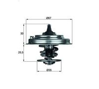 Termostato, refrigerante MAHLE TX 30 92D per AUDI A6 C4 (4A2) 2.6 1994-1997
