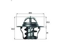 Termostato, refrigerante MAHLE TX 4 83D per MG MGR V8 3.9 1992-1995