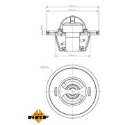 NRF 725016 Termostato Liquido Refrigerante per Ford Escort V Aal ABL Mazda