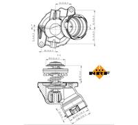 NRF 725032 Termostato Refrigerante per Mercedes-Benz W203 S203 CL203 W204 S204