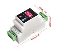 Termostato regolabile AC90~260V Din Rail per controllo allarme temperatura