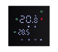 Termostato regolatore di temperatura ad alta efficienza energetica con interfaccia touch LCD progettato per una gestione intelligente del riscaldamento in spazi residenziali e commerciali (3A nero)
