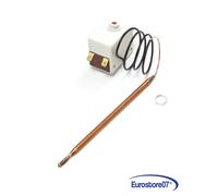 TERMOSTATO SCALDABAGNO C/ SICUREZZA + DADO T85, 92-7°C, SONDA L.155mm,